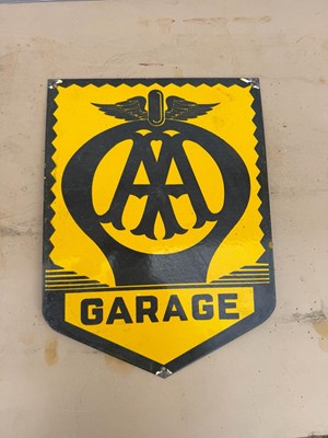 Lot 295 - AA GARAGE REPRO ENAMEL SIGN 15" X 12"