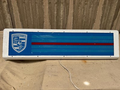 Lot 447 - PORSCHE LIGHT UP SIGN 49" X 14"