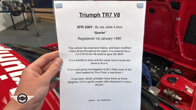 Lot 607 - 1980 TRIUMPH TR7 V8