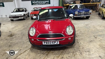 Lot 589 - 2003 MINI MINI ONE - ALL PROCEEDS TO CHARITY