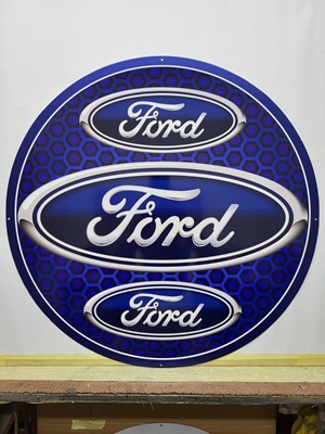 Lot 39 - FORD LOGO METAL SIGN 24" DIA