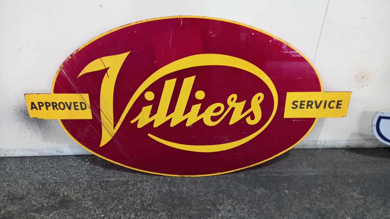 Lot 66 - VILLIERS PLASTIC SIGN