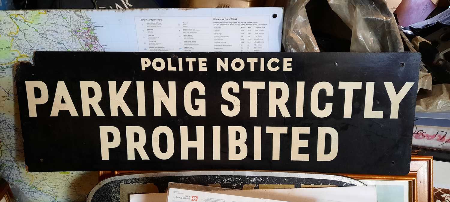 Lot 114 - PARKING STRICTLY PROHIBITED SIGN