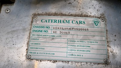 Lot 34 - 2000 CATERHAM