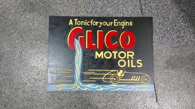 Lot 583 - CLICO OIL PAINTED WOODEN SIGN